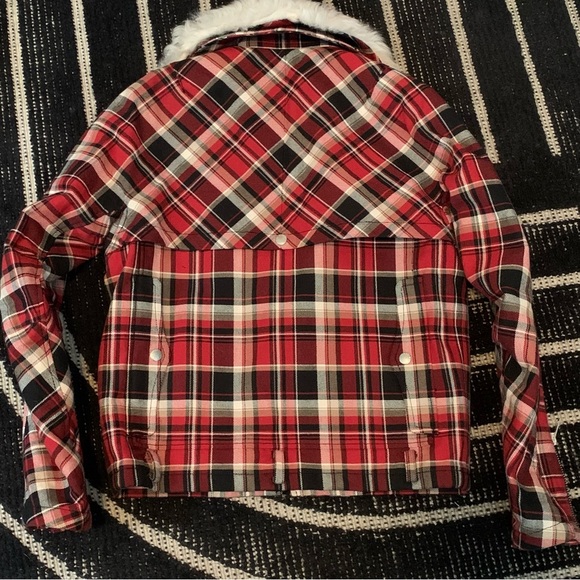 Rag & Bone Etiene Plaid Jacket | With Genuine Lamb Fur Collar | XXS | EUC - Picture 6 of 8